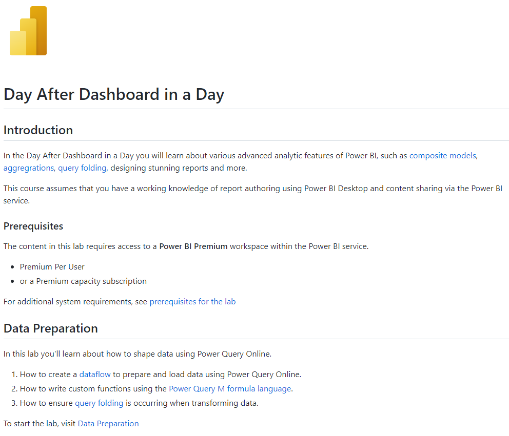 power bi day after dashboard in a day github repository details