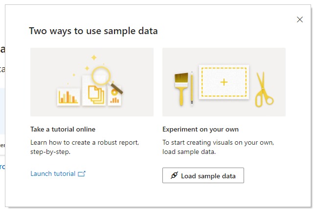 two ways use sample data in report