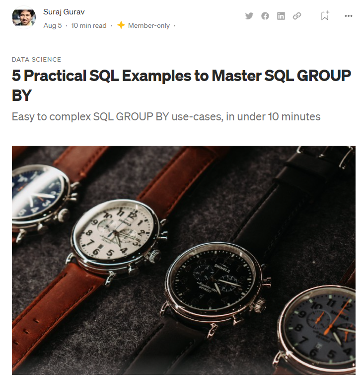 practical sql examples to master sql group by data science