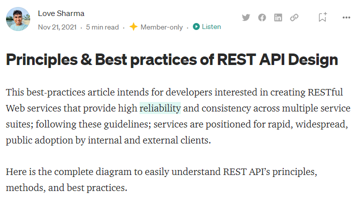 principles & best practices of rest api design