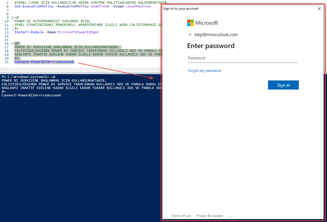 PowerShell Üzerinde Power BI Kullanımı Miraç ÖZTÜRK